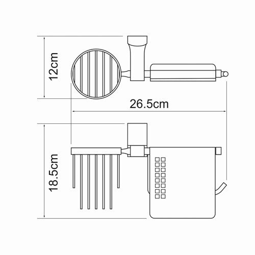 Держатель туалетной бумаги Wasserkraft Exter K-5259 с держателем освежителя воздуха