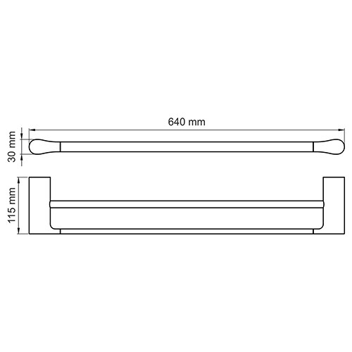 Полотенцедержатель Wasserkraft Wiese К-8940 двойной