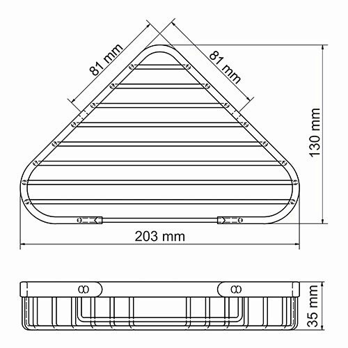 Полка Wasserkraft K-733BLACK угловая