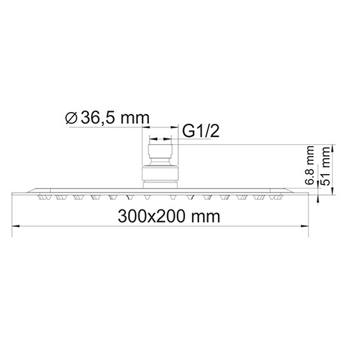 Верхний душ Wasserkraft A069