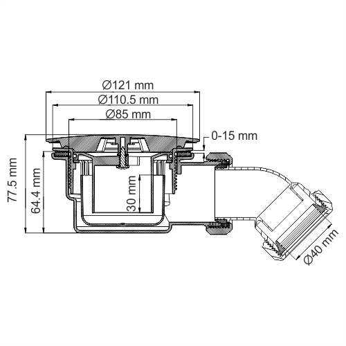 Сифон для поддона Wasserkraft Berkel 48T