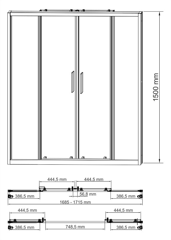 Шторка на ванну Wasserkraft Lippe 45S02-170