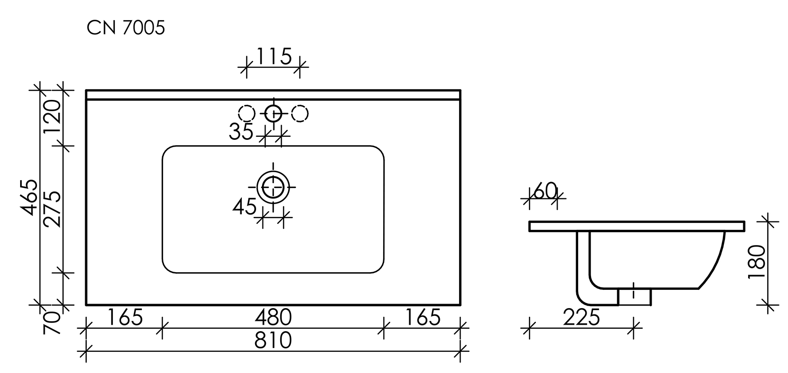 Раковина Ceramica Nova Element CN7005