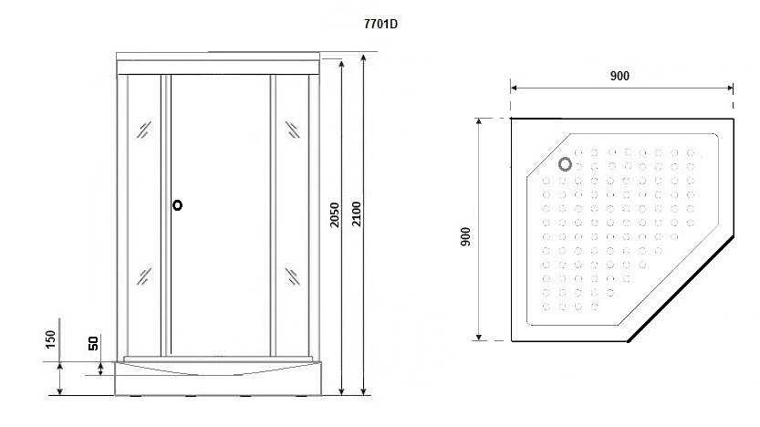 Душевая кабина Niagara Luxe NG-7701DW белая