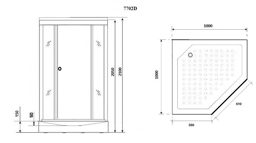 Душевая кабина Niagara Luxe NG-7702DW белая