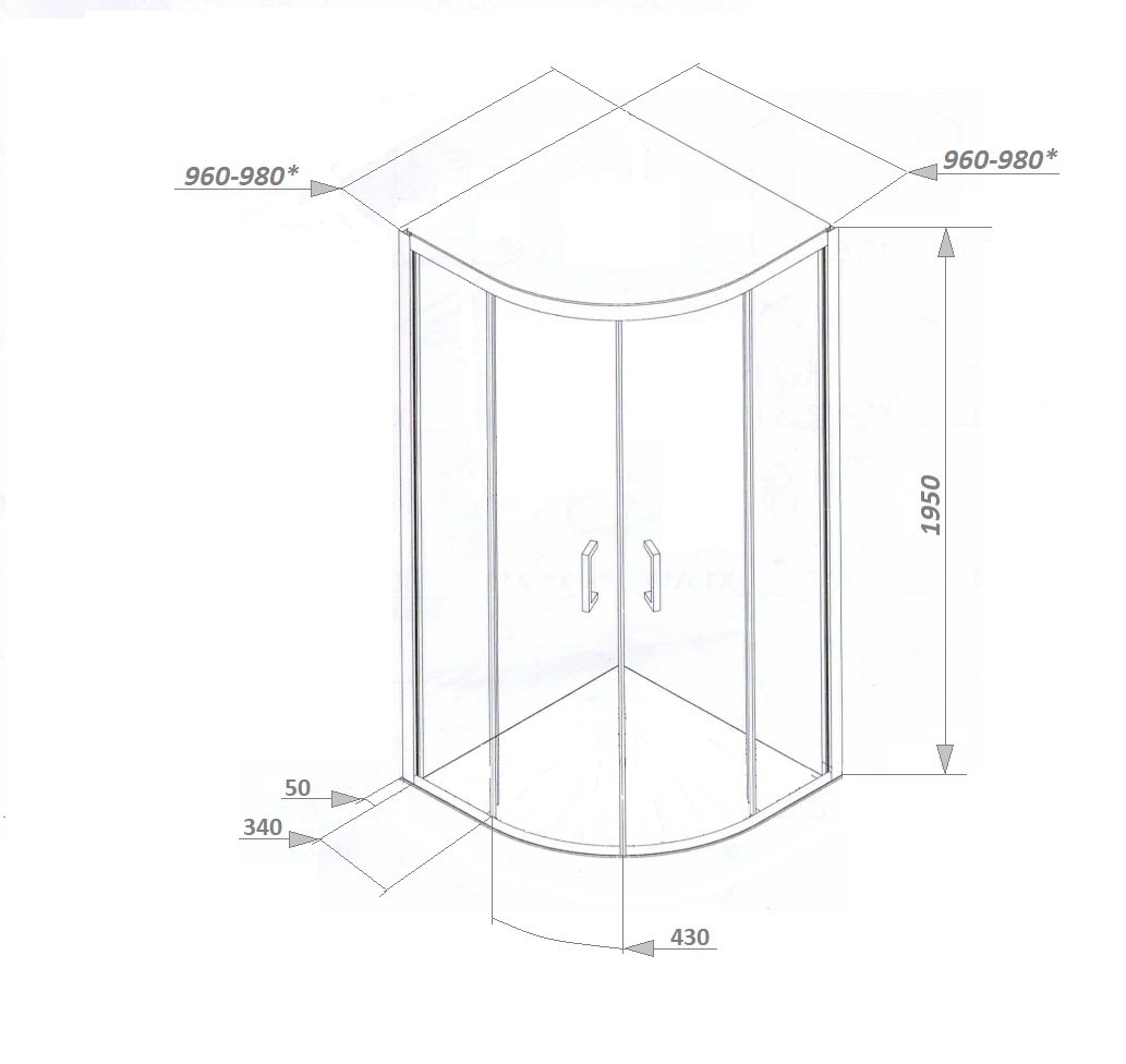 Душевой уголок Cerutti Spa Viva 100 100x100, профиль хром