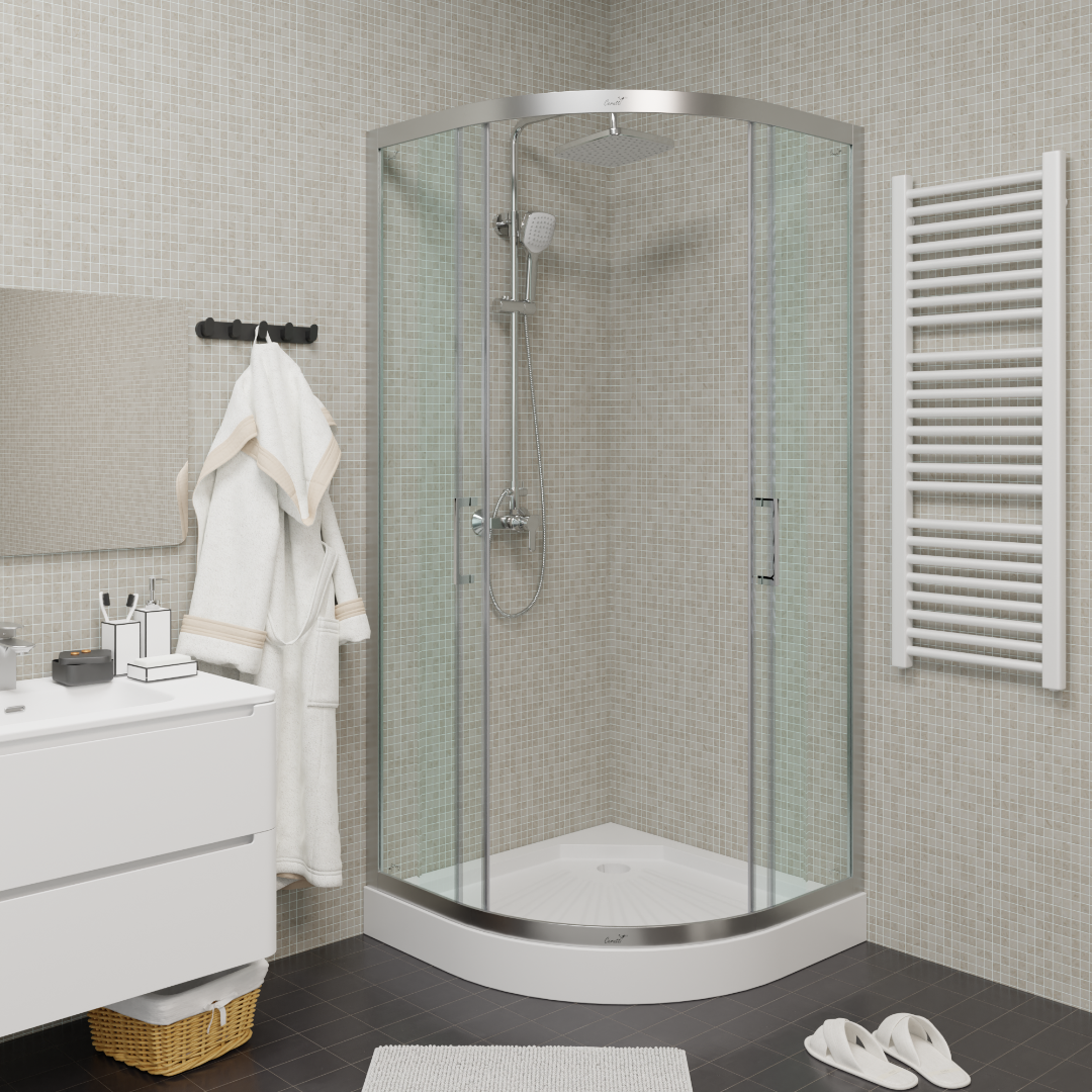 Душевой уголок Cerutti Spa Viva 90 90x90, профиль хром