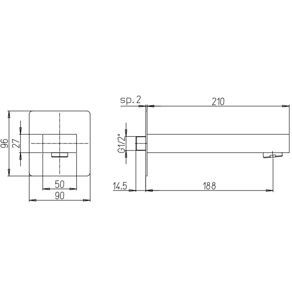 Излив Paini Dax-R 84PZ430R для раковины