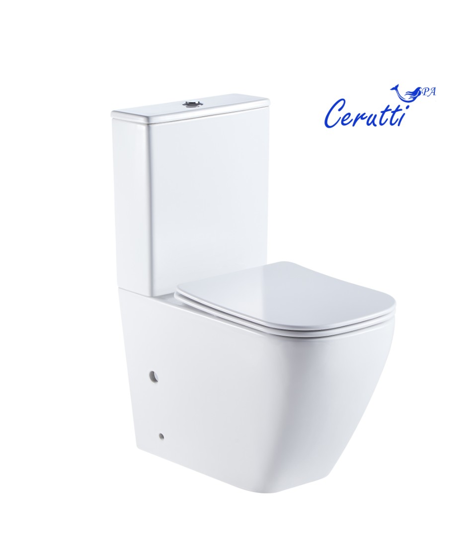 Унитаз-компакт Cerutti Spa Mimi 8707 безободковый, с микролифтом