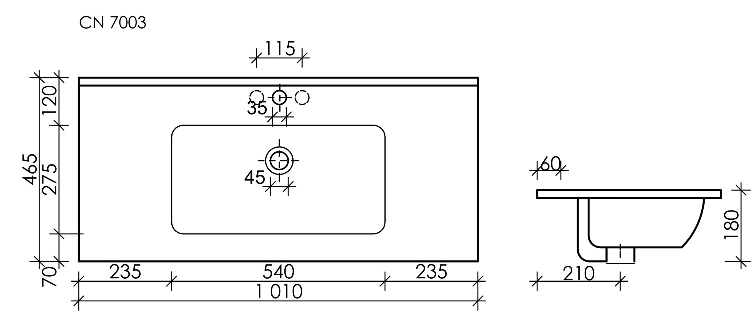 Раковина Ceramica Nova Element CN7003MB