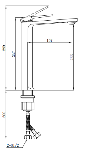 Смеситель для раковины BOCH MANN Viva XLB BM9135 черный