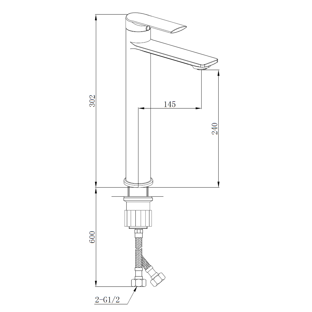 Смеситель для раковины BOCH MANN Mimi XLB BM9190 черный