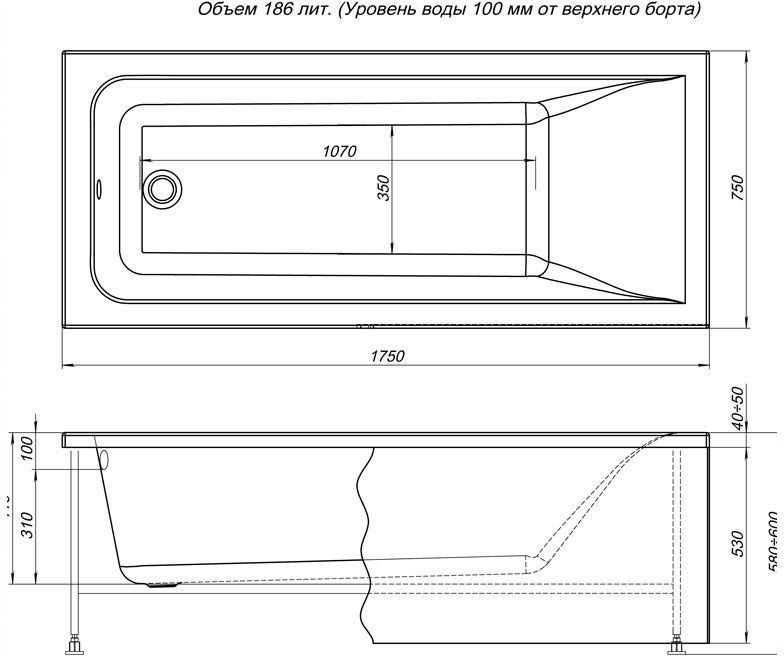 Экран Aquanet Bright 175