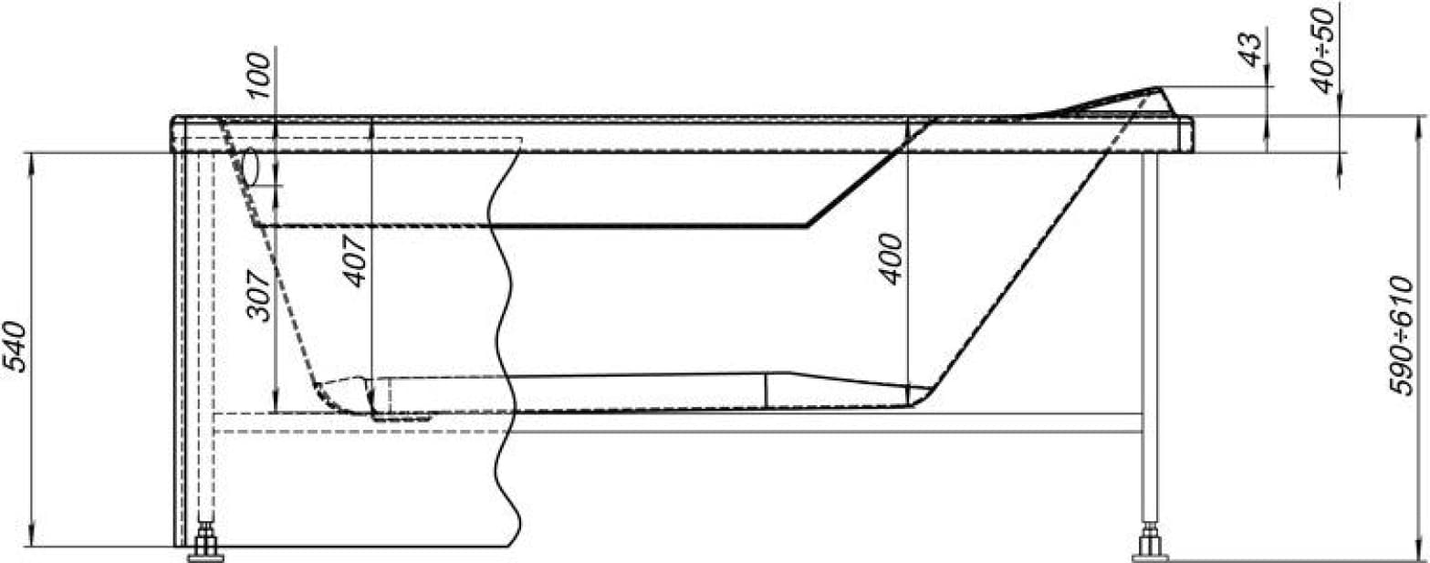 Экран Aquanet L140 H54 У