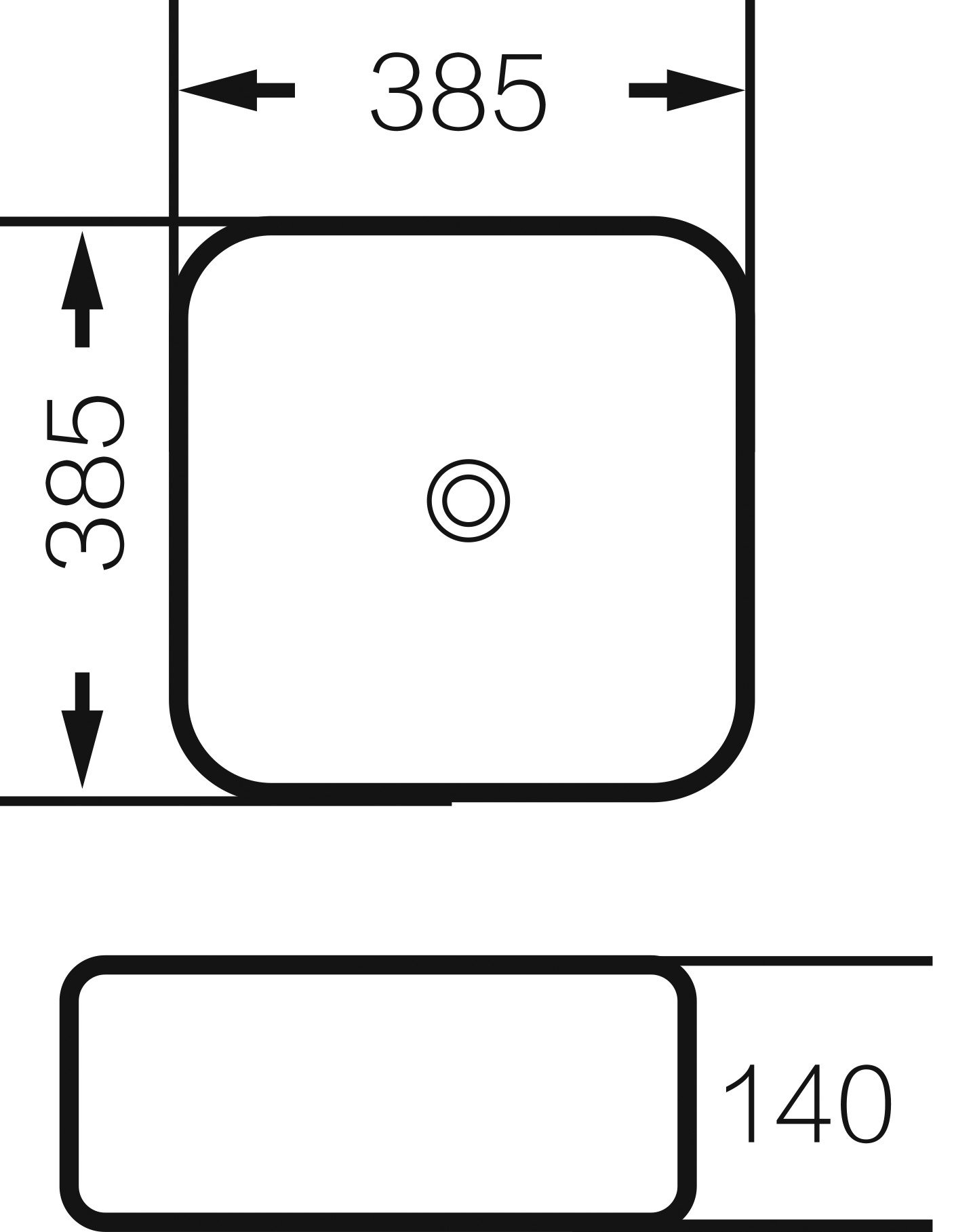 Раковина Grossman GR-4042BW черно-белая