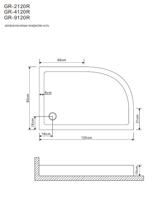 Поддон для душа Grossman GR-119212020R