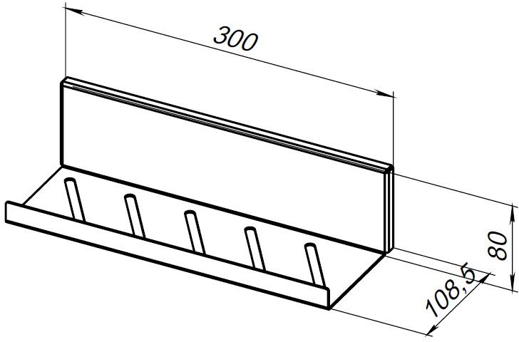 Полка Aquanet Магнум 302236 белая матовая