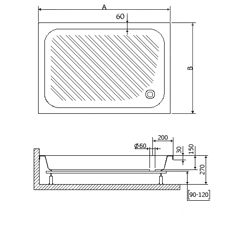 Поддон для душа RGW B/CL-S-A 16180282-51 80х120