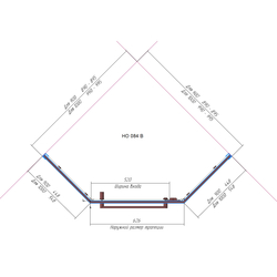 Душевой уголок RGW Hotel HO-084 90x90x195 см, профиль хром, стекло прозрачное