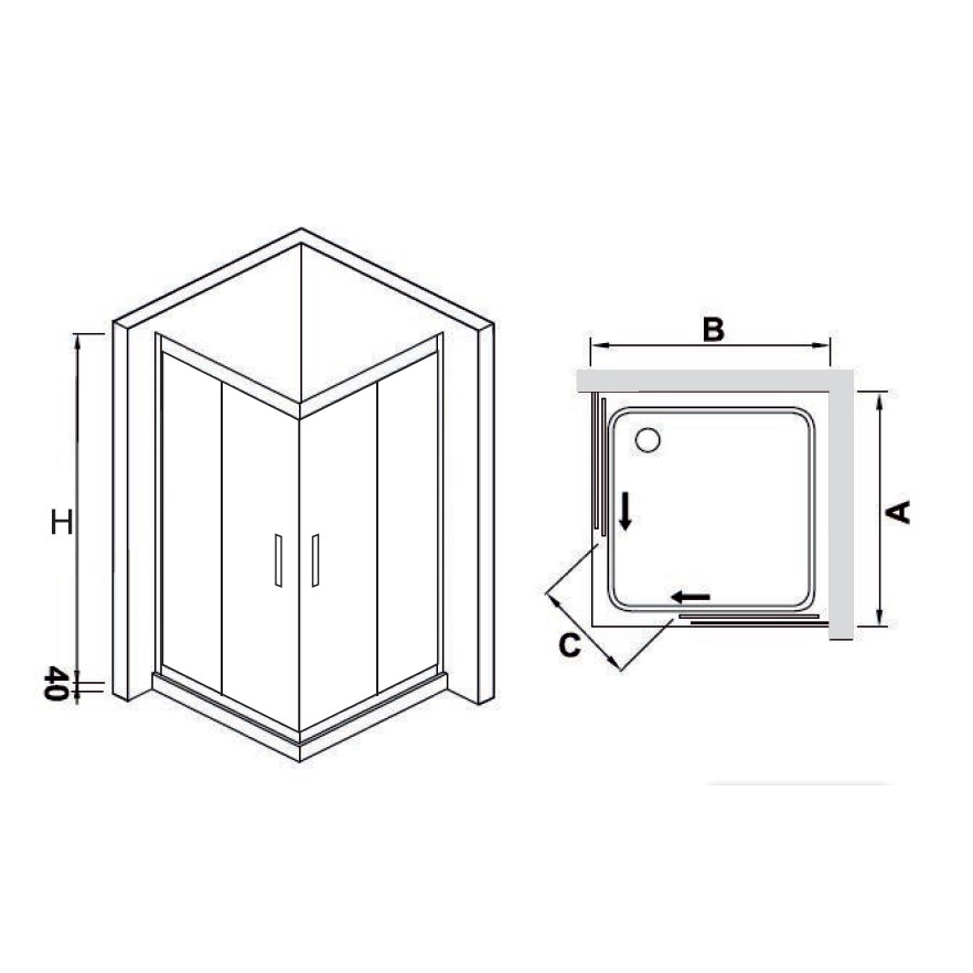 Душевой уголок RGW Hotel HO-311 110x110 см