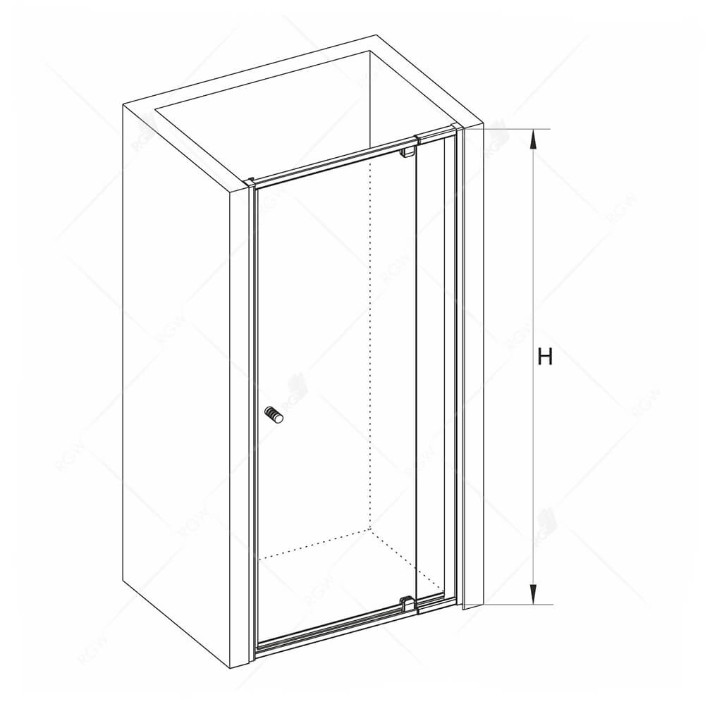 Душевая дверь в нишу RGW Passage PA-02 (770-900)х1850 EasyClean стекло шиншилла