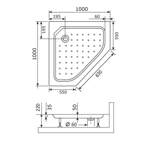 Поддон для душа RGW Style TR 100x100x21