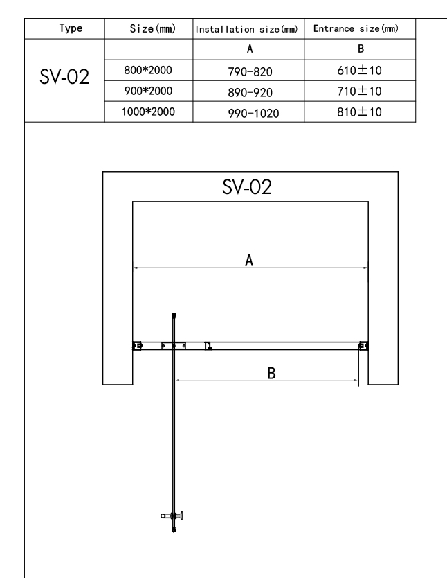 Душевая дверь в нишу RGW Stilvoll SV-02 800х2000 профиль хром, стекло прозрачное