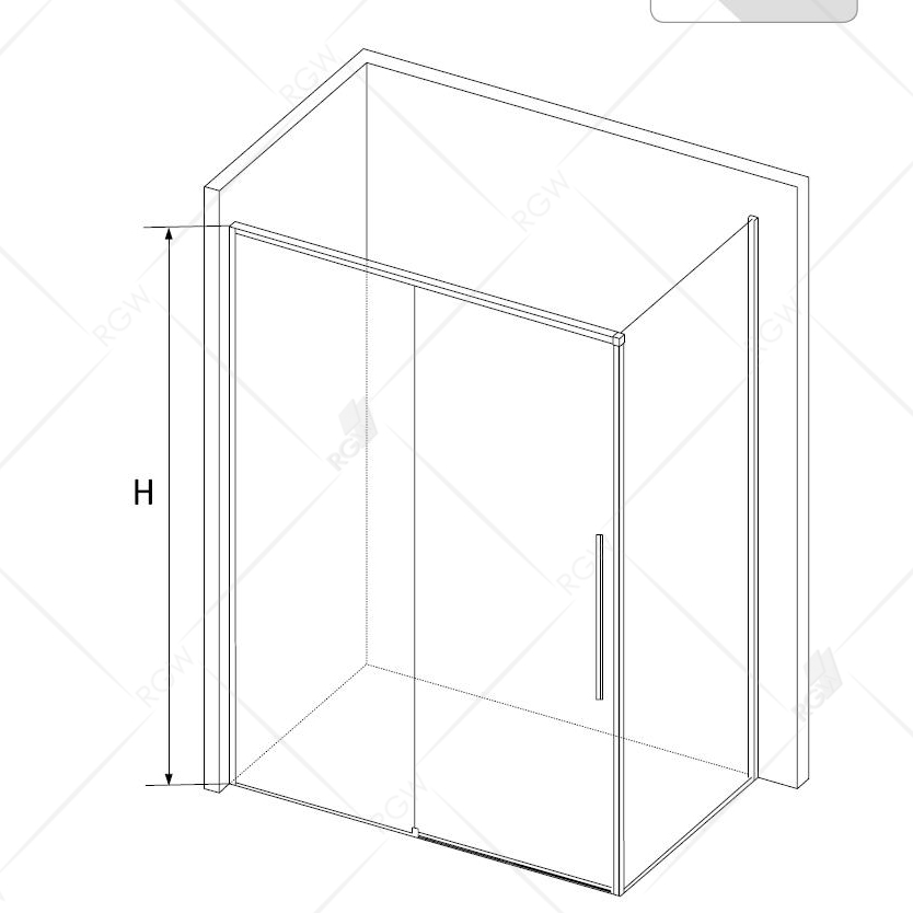 Душевой уголок RGW Stilvoll SV-12B+70 см (148,5-150)x70x195 профиль черный матовый, стекло прозрачное