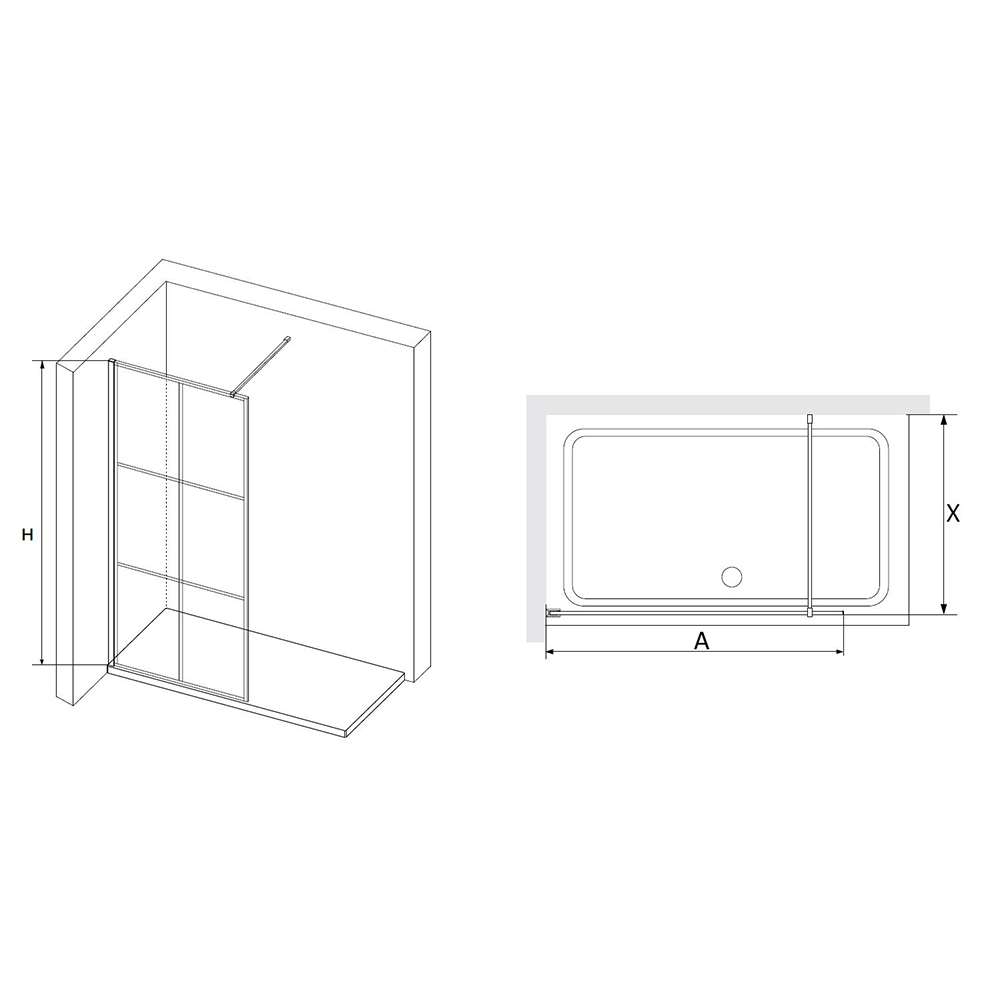 Душевая перегородка RGW Stilvoll WA-11-B 70х200