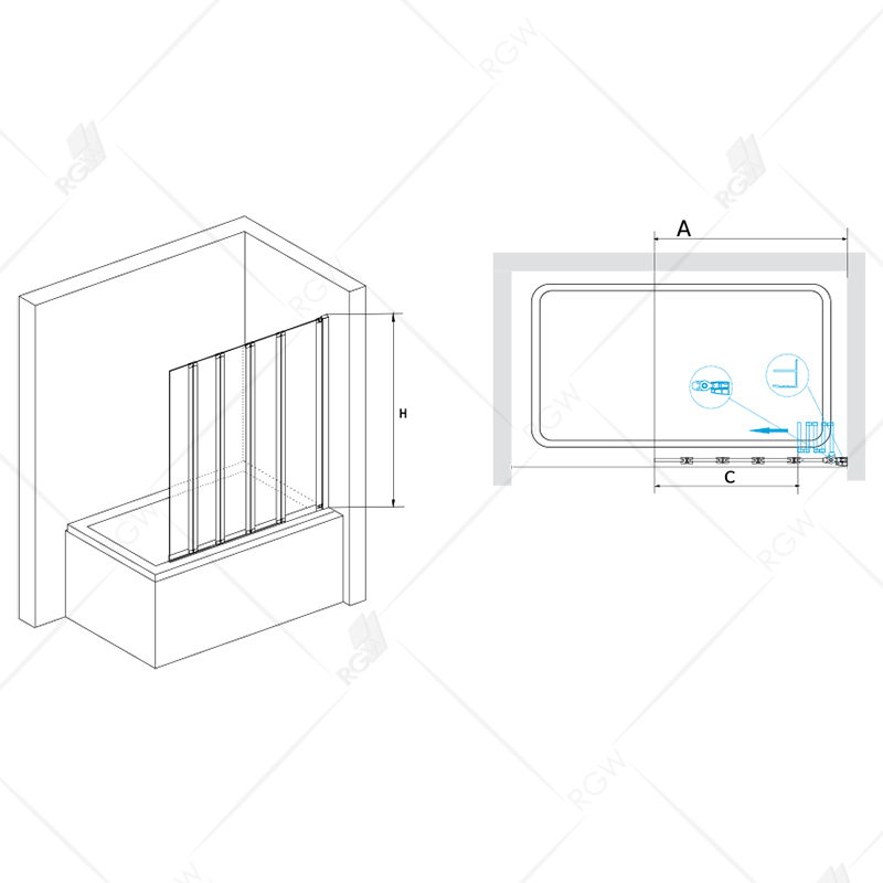 Шторка на ванну RGW Screens SC-21 1200x1500