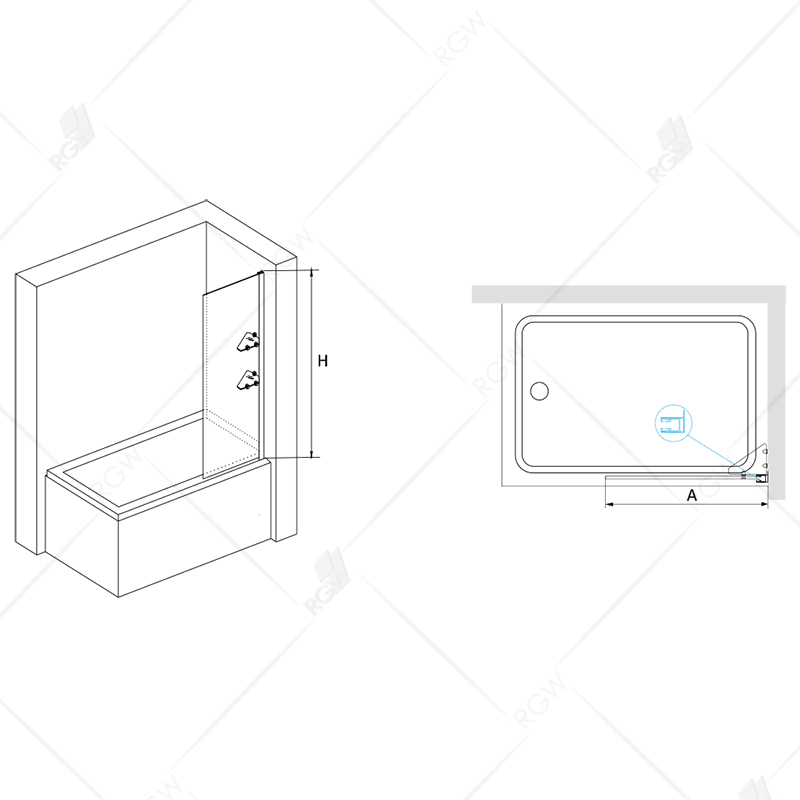 Шторка на ванну RGW Screens SC-53 800x1500 с полками