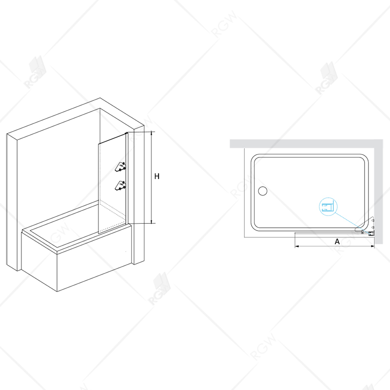 Шторка на ванну RGW Screens SC-54 800x1500 с полками