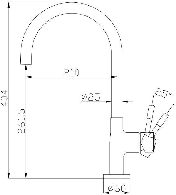 Смеситель для кухни Aquanet Steel AF210-41S