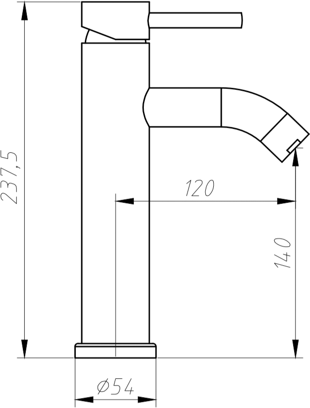 Смеситель для раковины Aquanet Steel AF210-10S