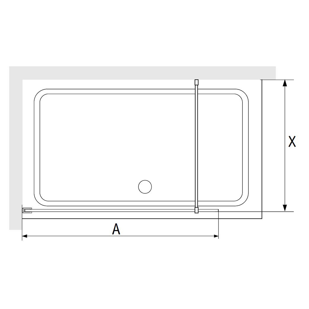 Душевая перегородка RGW Walk In WA-12G 120x195, профиль золото, стекло прозрачное