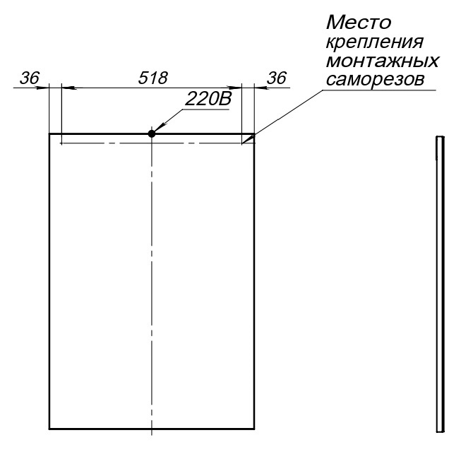 Зеркало Aquanet Lino 60