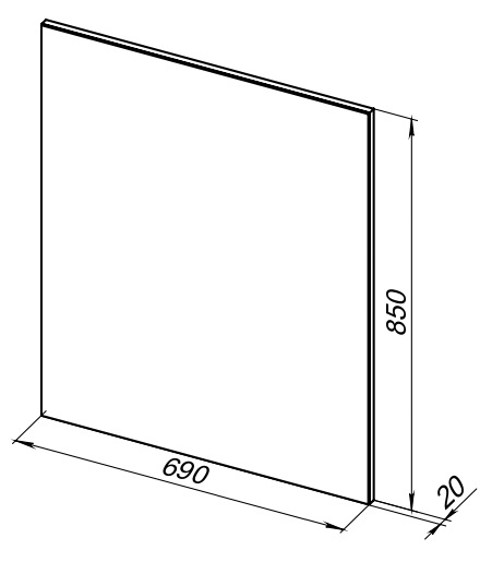 Зеркало Aquanet Lino 70