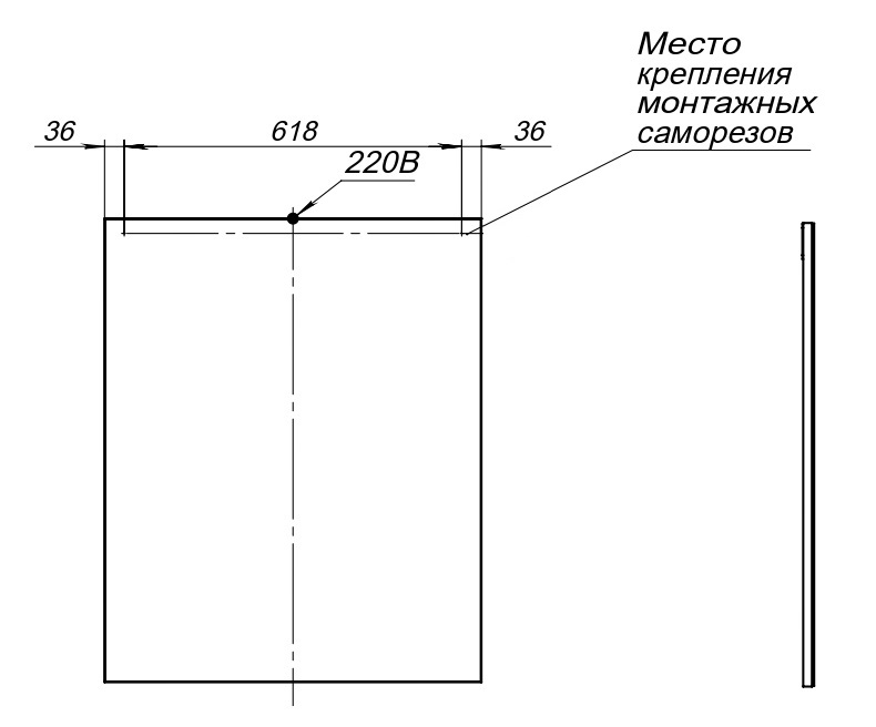 Зеркало Aquanet Lino 70