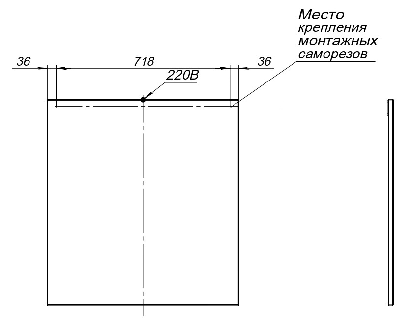 Зеркало Aquanet Lino 80