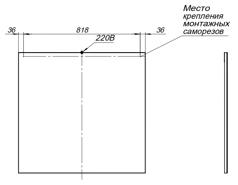 Зеркало Aquanet Lino 90