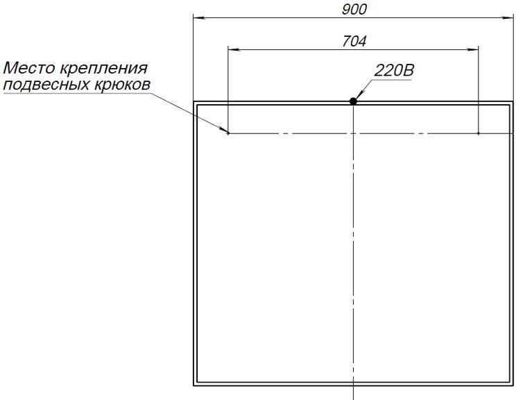 Зеркало Aquanet Nova Lite 90 белое