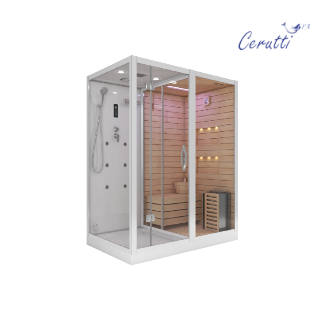 Душевая кабина Cerutti Spa Albano -R White 8349 с сауной