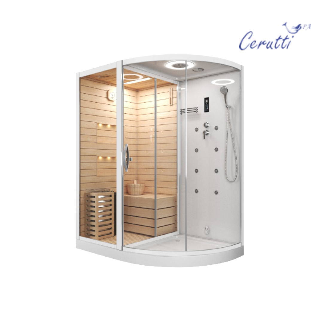 Душевая кабина Cerutti Spa Lugano -L White 8345 с сауной