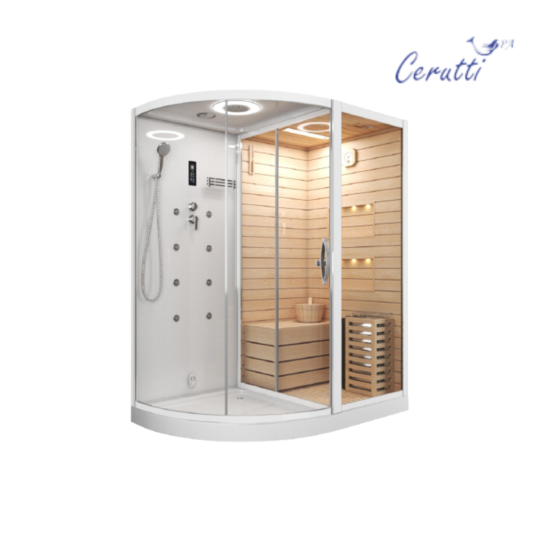 Душевая кабина Cerutti Spa Lugano -R White 8346 с сауной