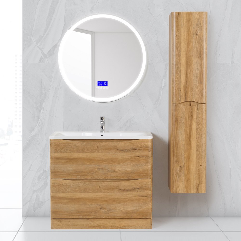 Тумба для комплекта BelBagno Acqua 80 напольная, bianco lucido