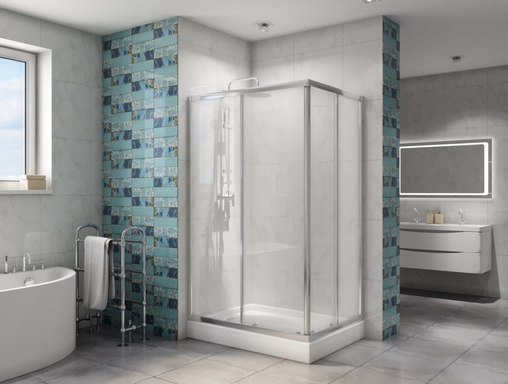 Душевой уголок BelBagno Due AH 2 100/80 C-Cr