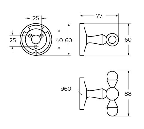 Крючок Art&Max Antic Crystal AM-E-2686SJ-Br