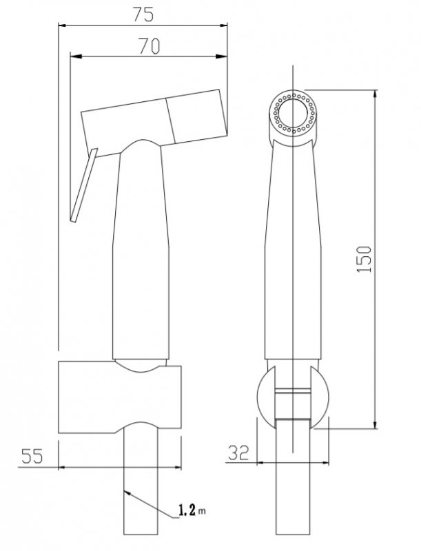 Гигиенический душ BelBagno Nova BB-IFS1-IN