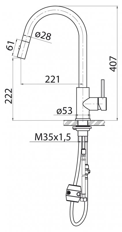 Смеситель для кухни BelBagno BB-LAM31B-IN