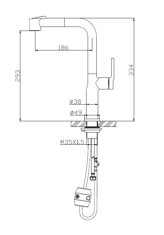 Смеситель для кухни BelBagno BB-LAM60-IN